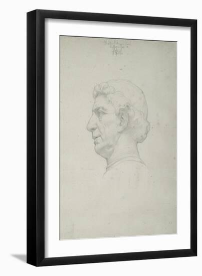 Study after a Bust by Antonio Rossellino, 1854-Frederic Leighton-Framed Giclee Print