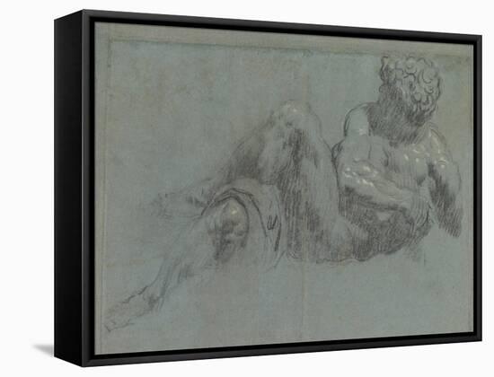 Study after Michelangelo's Giorno, c.1550-55-Jacopo Robusti Tintoretto-Framed Stretched Canvas