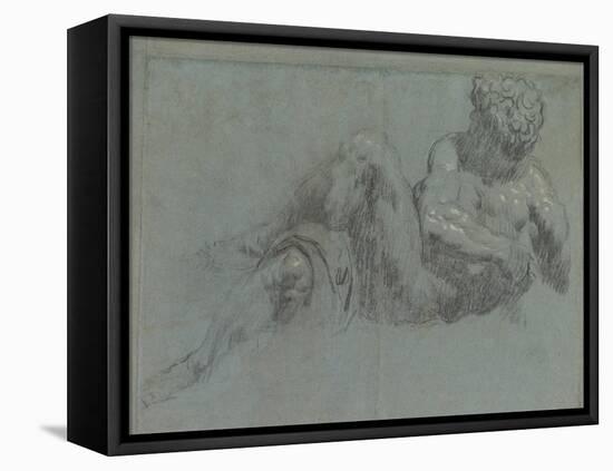 Study after Michelangelo's Giorno, c.1550-55-Jacopo Robusti Tintoretto-Framed Stretched Canvas