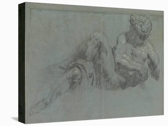 Study after Michelangelo's Giorno, c.1550-55-Jacopo Robusti Tintoretto-Stretched Canvas