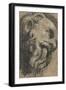 Study after Michelangelo's Saint Damian, C. between 1545 and 1550 (Black Chalk, Heightened with Whi-Jacopo Robusti Tintoretto-Framed Giclee Print