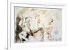 Study after Veronese's Allegory of Love, 1837 (Pen and Ink and Wash on Paper)-Eugene Delacroix-Framed Giclee Print