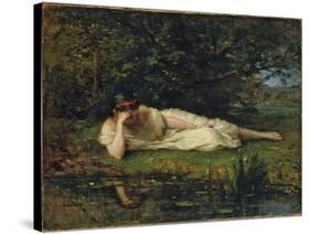 Study at the water's edge, 1864 by Berthe Morisot-Berthe Morisot-Stretched Canvas