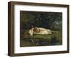 Study at the water's edge, 1864 by Berthe Morisot-Berthe Morisot-Framed Premium Giclee Print