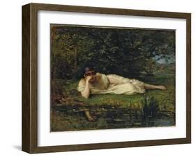 Study at the water's edge, 1864 by Berthe Morisot-Berthe Morisot-Framed Giclee Print