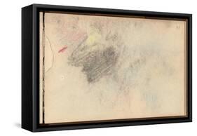 Study (Black Pencil and Pastel on Paper)-Claude Monet-Framed Stretched Canvas