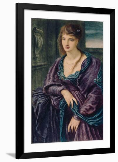 Study: Female Figure, 1873 (W/C, Gouache & Oil Paint on Paper)-Simeon Solomon-Framed Giclee Print