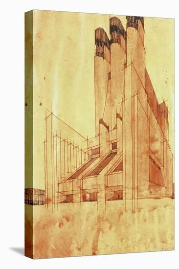 Study for a Building, 1913-Antonio Sant'Elia-Stretched Canvas