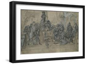 Study for a Composition Showing Musicians and Dancing Figures, C.1851-Frederic Leighton-Framed Giclee Print