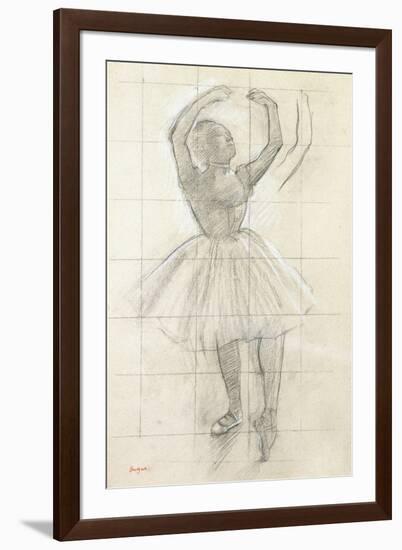 Study for a Dancer Posing, from a Photograph, C.1874-Edgar Degas-Framed Giclee Print