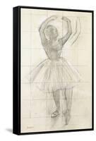 Study for a Dancer Posing, from a Photograph, C.1874-Edgar Degas-Framed Stretched Canvas