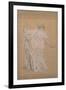 Study for 'A Garden' (Chalk on Tinted Paper)-Albert Joseph Moore-Framed Giclee Print