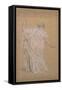 Study for 'A Garden' (Chalk on Tinted Paper)-Albert Joseph Moore-Framed Stretched Canvas