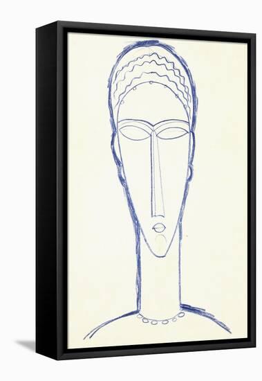 Study for a Head for a Sculpture, C.1911-Amedeo Modigliani-Framed Stretched Canvas