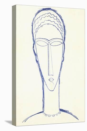 Study for a Head for a Sculpture, C.1911-Amedeo Modigliani-Stretched Canvas