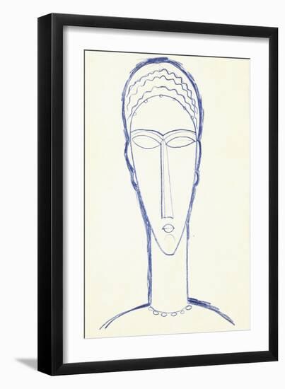 Study for a Head for a Sculpture, C.1911-Amedeo Modigliani-Framed Giclee Print