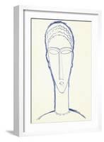 Study for a Head for a Sculpture, C.1911-Amedeo Modigliani-Framed Giclee Print