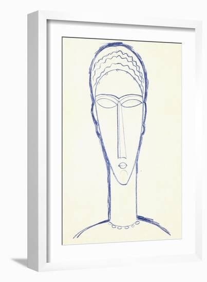 Study for a Head for a Sculpture, C.1911-Amedeo Modigliani-Framed Giclee Print