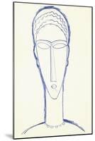 Study for a Head for a Sculpture, C.1911-Amedeo Modigliani-Mounted Giclee Print