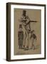 Study for a Humorous Composition Showing a Male Figure and Male Children, 1844-52-Frederic Leighton-Framed Giclee Print