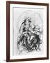 Study for a Madonna with a Cat, c.1478-80-Leonardo da Vinci-Framed Giclee Print