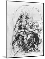 Study for a Madonna with a Cat, c.1478-80-Leonardo da Vinci-Mounted Giclee Print