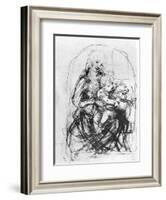 Study for a Madonna with a Cat, c.1478-80-Leonardo da Vinci-Framed Giclee Print