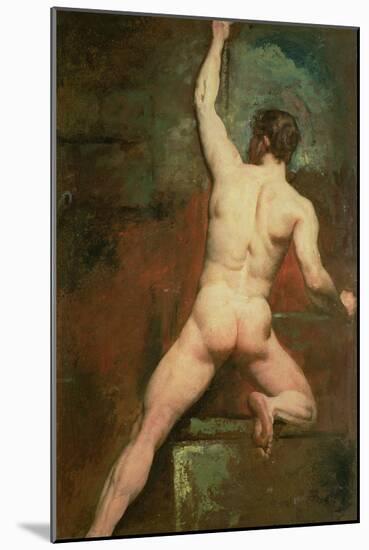 Study for a Male Nude-Etty-Mounted Giclee Print