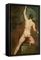 Study for a Male Nude-Etty-Framed Stretched Canvas