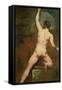 Study for a Male Nude-Etty-Framed Stretched Canvas