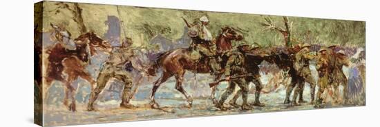Study for a Mural, c.1918-Sir Alfred Munnings-Stretched Canvas