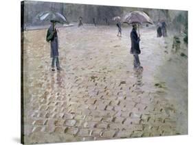 Study for a Paris Street, Rainy Day, 1877-Gustave Caillebotte-Stretched Canvas