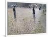 Study for a Paris Street, Rainy Day, 1877-Gustave Caillebotte-Framed Giclee Print