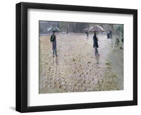 Study for a Paris Street, Rainy Day, 1877-Gustave Caillebotte-Framed Giclee Print