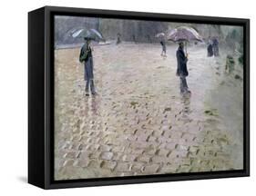 Study for a Paris Street, Rainy Day, 1877-Gustave Caillebotte-Framed Stretched Canvas