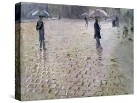 Study for a Paris Street, Rainy Day, 1877-Gustave Caillebotte-Stretched Canvas