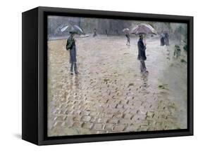 Study for a Paris Street, Rainy Day, 1877-Gustave Caillebotte-Framed Stretched Canvas