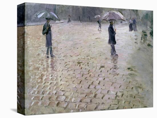 Study for a Paris Street, Rainy Day, 1877-Gustave Caillebotte-Stretched Canvas