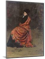 Study for 'A Parisian Cafe' (1875): a Woman Seated, 1874-Ilya Efimovich Repin-Mounted Giclee Print