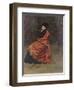 Study for 'A Parisian Cafe' (1875): a Woman Seated, 1874-Ilya Efimovich Repin-Framed Giclee Print