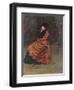 Study for 'A Parisian Cafe' (1875): a Woman Seated, 1874-Ilya Efimovich Repin-Framed Giclee Print