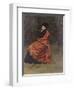 Study for 'A Parisian Cafe' (1875): a Woman Seated, 1874-Ilya Efimovich Repin-Framed Giclee Print