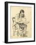 Study for 'A Parisian Cafe': Man Seated at a Cafe Table, Reading a Newspaper, C. 1872-1875-Ilya Efimovich Repin-Framed Giclee Print