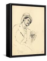 Study for 'A Parisian Cafe': Seated Man with Hat, C. 1872-1875-Ilya Efimovich Repin-Framed Stretched Canvas