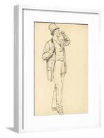 Study for 'A Parisian Cafe': Standing Man with Raised Arm, C. 1872-1875-Ilya Efimovich Repin-Framed Giclee Print