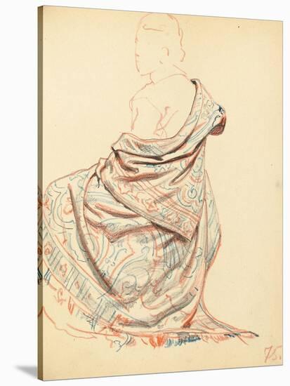 Study for 'A Parisian Cafe': Study of Dress for Seated Woman, C. 1872-1875-Ilya Efimovich Repin-Stretched Canvas