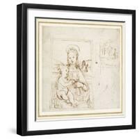 Study for a Picture of the Virgin and Child-Raphael-Framed Giclee Print