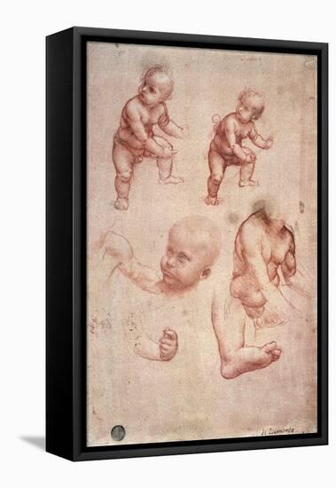 Study for a Portrait of a Child-Leonardo da Vinci-Framed Stretched Canvas