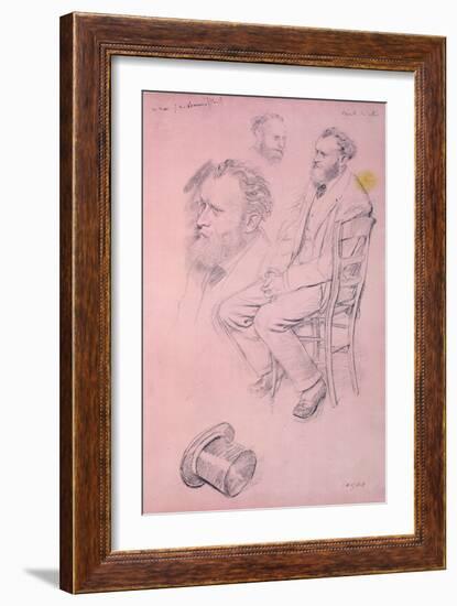 Study for a Portrait of Edouard Manet-Edgar Degas-Framed Giclee Print