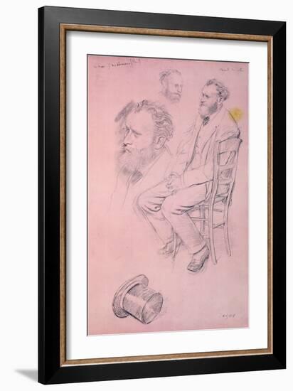 Study for a Portrait of Edouard Manet-Edgar Degas-Framed Giclee Print